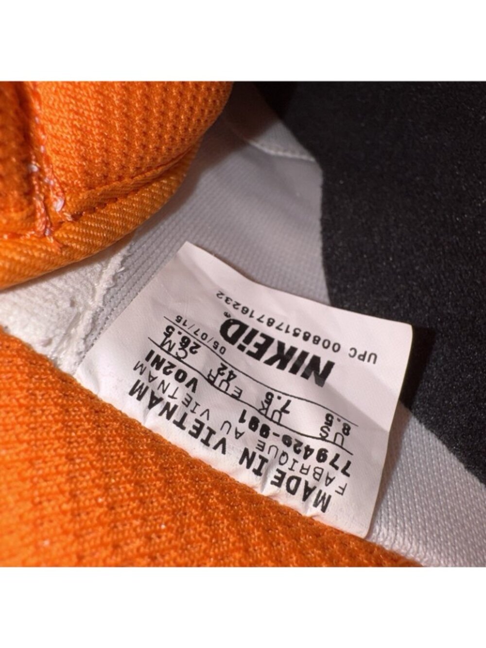 Nike ID Air Force 1 Low Shoes Safety Orange White Men's Syracuse Custom By You - Picture 11 of 13
